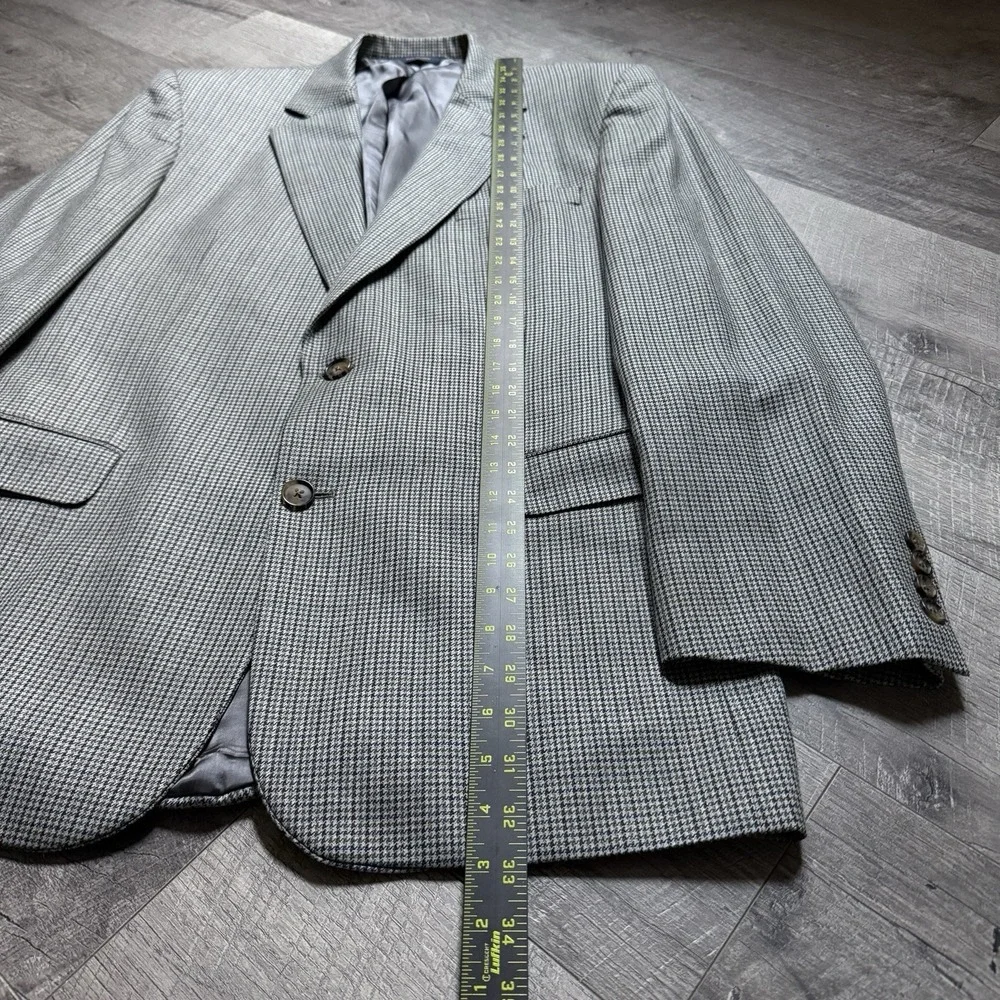 Brooks Brothers 43L Green Gingham Check Fitzgerald Blazer Sport Coat Suit Jacket